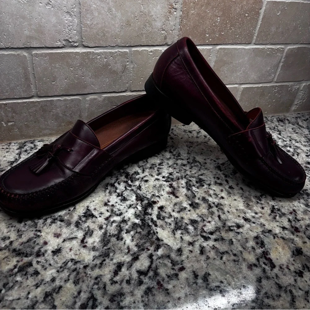 Men's Burgundy‎ Loafers with Tassels